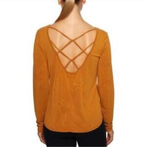 Betsey Johnson Performance Activewear Strappy Back Shirt